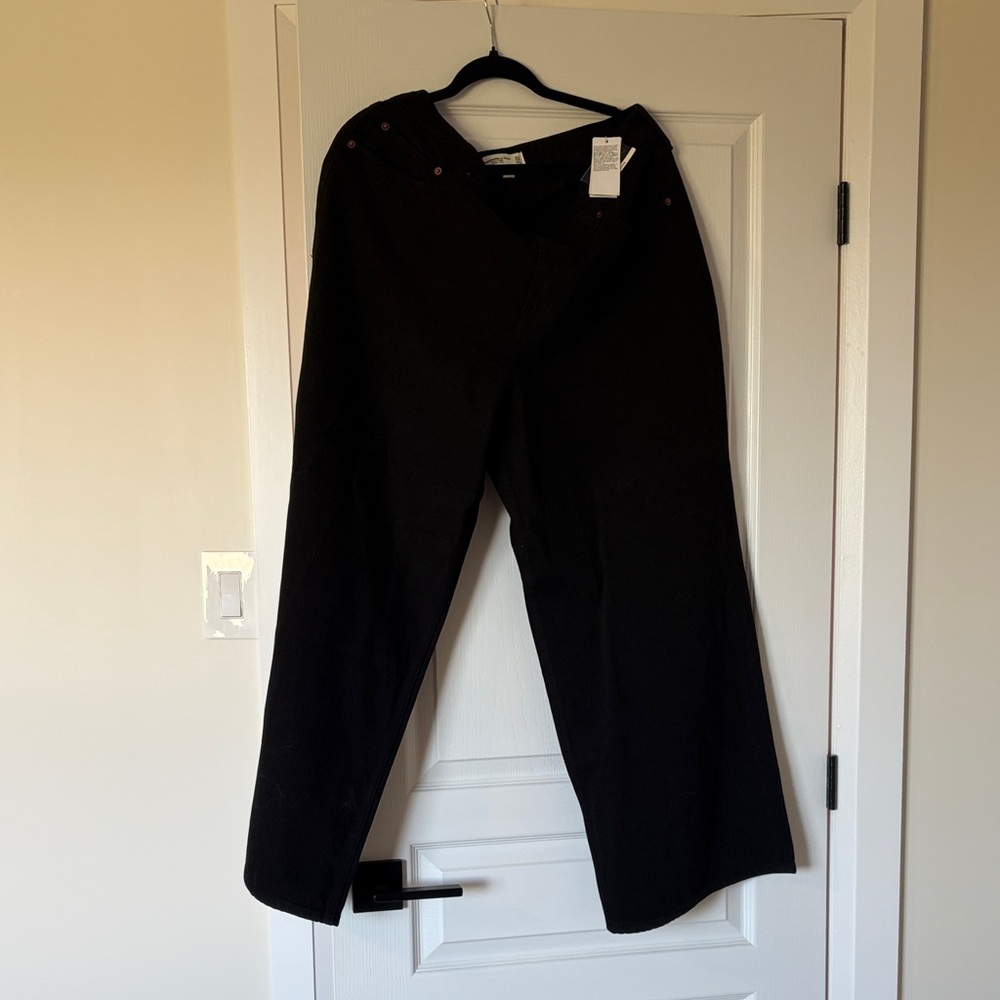 Abercrombie & Fitch Black Wide-Leg Women's jeans